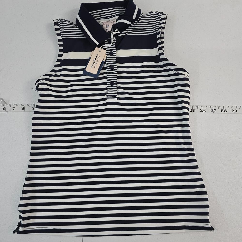 NWT Tommy Bahama Everyday Active Women's Sleeveless Polo Shirt Stripe XS 6141